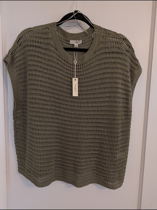 Max Studio Sweaters - Max Studio Open-Weave Knit Top in New Green